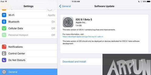 ios9.1 beta5更新了什么