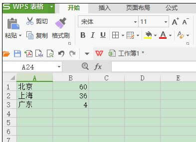 wps表格中如何插入饼状图